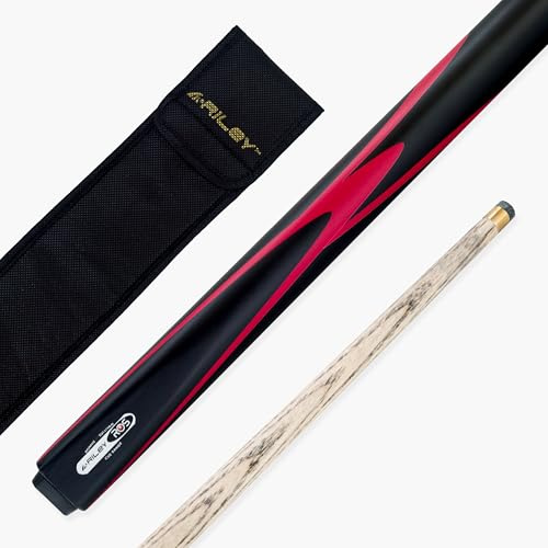 BAIZE MASTER Riley RONNIE O'SULLIVAN Endorsed Limited Edition Ash Snooker and English Pool Cue 9.5mm Leather Tip - 57 Inch, 17-19oz (ARG-52 with Soft Case)
