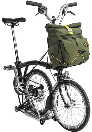 Rhinowalk Bolsa para Manillar de Bicicleta para Brompton, Bicicleta Plegable, liberación rápida, Bolsa Frontal con Correa para el Hombro para Ciclismo Urbano