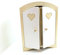 Gebrüder Vinkelau GmbH Puppenkleiderschrank inkl. 5 Kleiderbügeln/Material: Holz/Farbe: Natur/Weiss/Maße: 44,5 x 21,5 x 61 cm/Gewicht: 8,1 kg