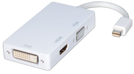 Lindy 41050 - Adattatore Mini-DisplayPort verso HDMI/DVI/VGA, colore: Bianco
