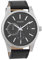 Oozoo Herrenuhr 45 mm Lederband Schwarz C9619