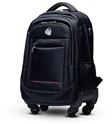 Blitzer Business Rucksack mit Trolley Funktionund abnehmbaren Rädern - 60L Fassungsvolumen - Funktionelle Laptop-Tasche für Damen & Herren - Perfekt für Business, Reisen und unterwegs - Unisex