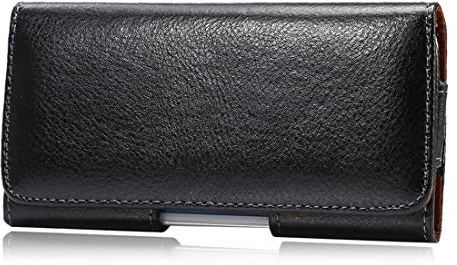 Horisontellt äkta läder mobiltelefonhölster för iPhone 12,12pro (6.1), 11 XR, bältesögla med klämfodral för Samsung S20 5G, Note 10