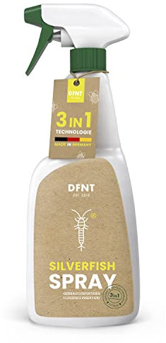 DFNT Silberfische bekämpfen mit Anti Silberfische Spray - 500ml Mittel gegen Silberfische - Silberfischfallen Alternative