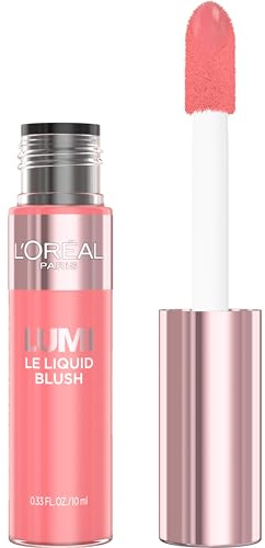 L'Oréal Paris True Match Lumi Le Liquid Blush, Intense Lightweight Blush Formula with Liquid Pigments, Pink (Dewy Bright Pink, 0.33 fl oz)