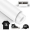 White Smart Iron On for Cricut Joy Xtra, Smart Heat Transfer Vinyl Rolls 24x200cm Smart Iron on Flex Film Plotter Textiles HTV Works Without Cutting Mat for DIY T-Shirts, Hoodie, Fabrics