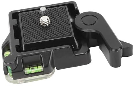 Tbest QR40 Aluminum Alloy Black Fasting Clamp with Rubber -soft Cushion for Camera -tripod Ball, Professional Production, Insurance Key for SLR Mirrorless Camera, 1/4 Inch Screw, 3/8 Inch Screw