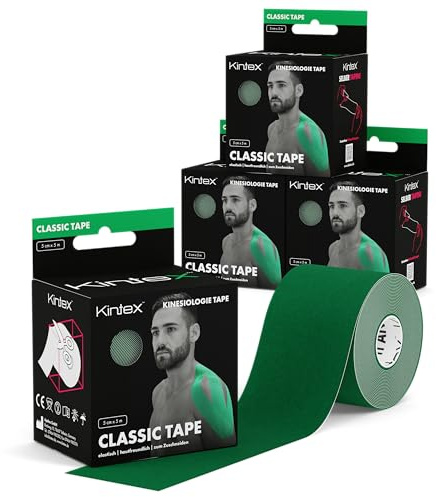 Kintex 4 Rollos de Cinta kinesiológica 5 cm x 5 m – Impermeable