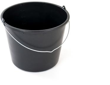 Seau plastique anthracite 12 L H-235 mm les chantiers de construction