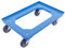 DieKlappbox - Transportroller 60x40 cm, Rollwagen für Klappboxen, Kisten, Euroboxen, Made in Germany, TÜV, 4 Lenkrollen, max. 300 kg, blau
