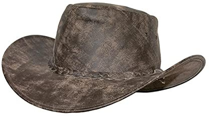 Black Jungle Denver Lederhut Westernhut Vollleder Cowboyhut Australienhut (Tan, XXL)