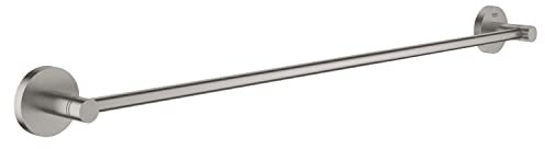 GROHE Start - Badetuchhalter (Stichmaß 600mm, Material: Metall, verdeckte Befestigung, zum Kleben oder Bohren), supersteel, 41178DC0