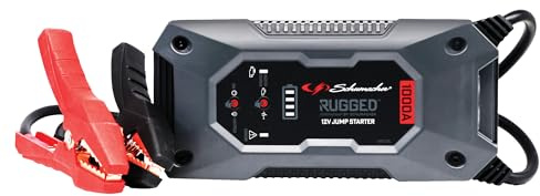 Schumacher Electric SBX461 - Starthilfe 1000A 12V Auto - Sicheres Lithium-Startergerät mit Integrierten Klemmen - Benzin bis 6L / Diesel bis 3L - USB-Anschluss, LED-Licht - Override & Pre-Boost