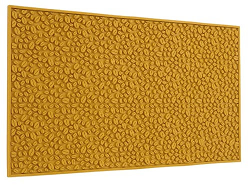 Alfombrilla de Bar de PVC 70x40cm Alfombrilla de Mesa Aislada Antideslizante Colchoneta de Café Fácil De Limpiar, Uso Doméstico o Comercial (Yellow)