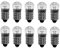 10 Stück Kugellampe E10 3,5V 0,2 A Glühlampe Glühbirne Miniatur Schraubfuß Warmweiß 30LM (3,5V)