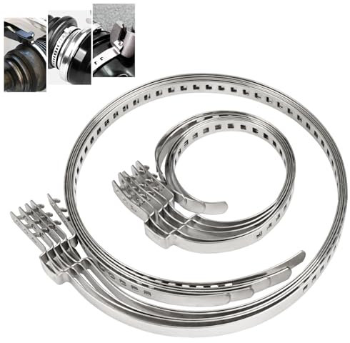 10 Stück CV Achsmanschetten Schellen,Universal Achsmanschetten Schellen,Edelstahl CV Schlauchschellen Set,5 Stück Große und 5 Stück Kleine Verstellbare Klemmschelle Achsmanschette für die Meisten Auto