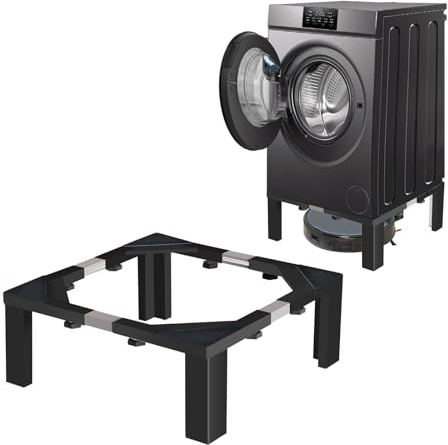 Zsytbyyds Heavy Duty Stainless Steel Laundry Pedestal - 12 Height Universal Washer & Dryer Stand for Front Load Machines, Ice Maker, Samsung/LG - Durable Appliance Base with Non-Slip Feet