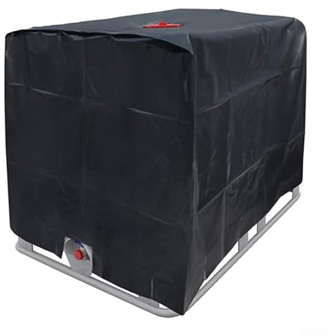 IBC, copertura per serbatoio dell'acqua, 600 l, copertura impermeabile e antipolvere, in tessuto 210D, cappuccio protettivo solare per serbatoio di acqua piovana all'aperto, 120 x 80 x 100 cm