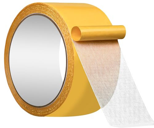 Nivofu,Double Sided Tape,1 Roll Heavy Duty Mounting Tape,5x10m Strong Double Sided Tape,Clear Multipurpose Non-marking Tape for Carpet Taping, Wall Fixing,Prop Taping, etc.