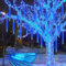 PEMOTech Meteor Shower Lights Outdoor, 16 Tubes 576 LED 15.7 inch Christmas Icicle Lights Outdoor Waterproof Falling Snow Lights for Party Wedding Tree Garden Christmas Decorations, Blue