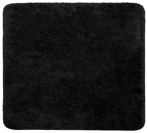 Brandsseller Badematte 50x50 cm Badteppich Badvorleger Badezimmerteppich Duschvorleger Schwarz