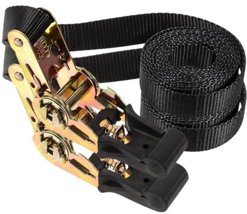 BUGUUYO 2piezas Correas De Amarre Ajustables Tensoras De Ratchet Resistente y Para Camiones Furgonetas y Remolques
