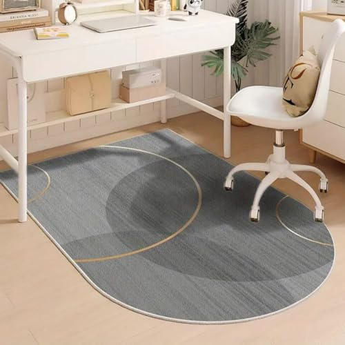Odot Alfombra para Silla de Escritorio - Alfombrilla Protectora para Suelos Alfombra Silla Ruedas Antideslizante Gaming Tapete de Protección para Parqué y Suelos Duros (Círculos Grises,60x90cm)