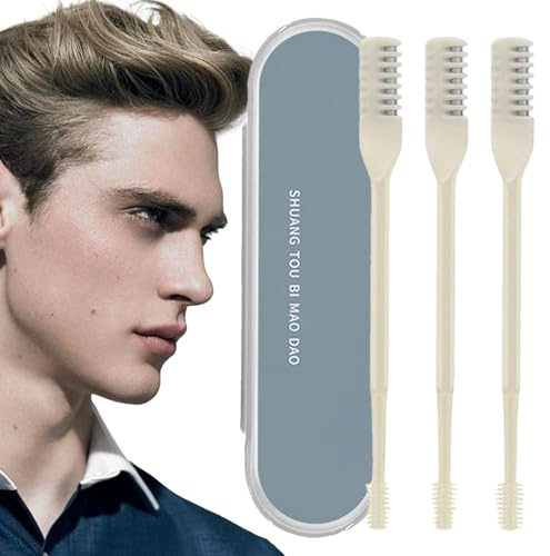 Nose Hair Trimmer – Manual Cleaner, Compact Design | Gentle Personal Care Tool, Durable Grooming Accessory Kit for Men Women Facial Hygiene Nose Maintenance Travel Use