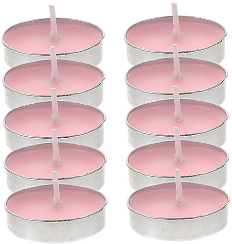 Candele Galleggianti Piccole Rotonde 10 Pezzi in Cera Paraffina