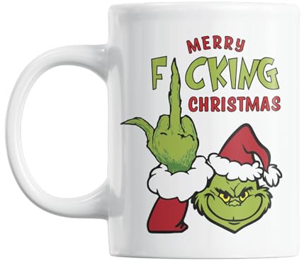 Gift Island Merry F**ing Christmas - Secret Santa Gifts Mug for Christmas - Sarcastic and Humor Rude Gift Mug - 11 oz Coffee - Tea Cup