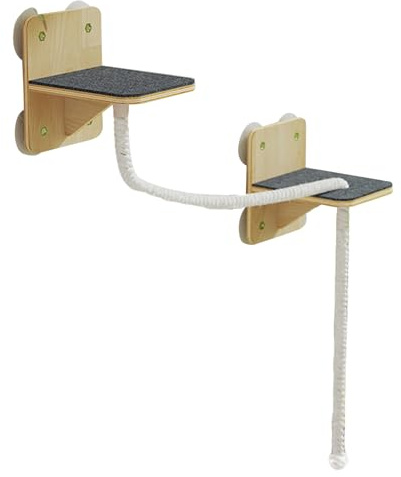 Katzen-Wandregale – Kletterwand für den Innenbereich mit, natürlicher Turm, Sitzstange, Spielzeug, Treppen für Zuhause, Tür, Fenster, Indoor-Spielen