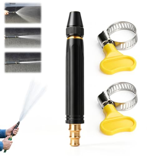 2026 Nuovo Pistola Acqua Giardino per Tubo da Giardino, Pistola Idropulitrice, Modello di Spruzzo Regolabile, Power Jet Pisto-la ad alta pre-ssione, per lavaggio auto giardino (Set A x 1)