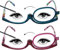 LianSan Designer 2 Stück Make-up drehbar Objektiv Lupe Damen Kosmetik Make up Lesebrille L3660(Blau&Lila,+2.0)
