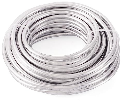 PandaHall - Filo in alluminio da 10 metri con spessore di 5 mm, per lavori manuali (argento)