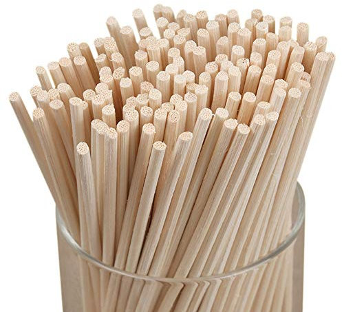 Teensery 100 Pcs Reed Diffuser Sticks 10 Inch Wood Rattan Reed Sticks Essential Oil Diffuser Replacement Refill Sticks for Home Fragrance Diffuser (Natural Color)