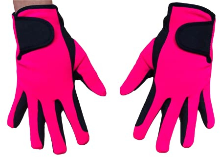 Ungdom ryttare handskar för flickor och pojkar barn handskar alla väder utomhussport handskar ridning (6-8 år, rosa)
