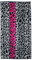 P.K. Collection Strandtuch aus 100% Baumwolle - Strandlaken 90x165 cm Frottee Qualität - hochwertiger Jacquard Druck (Tierfell Grau/Pink)