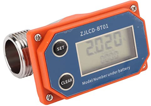 Wasserdurchflussmesser, hochpräziser digitaler Schlauch-Wasserzähler, Edelstahl-Gartenschlauch-Durchflussmesser misst Gallonen/Liter Wasserdurchflussrate für Garten, Teich, Schwimmbad, Bewässerung