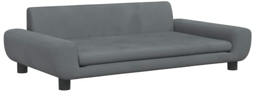 vidaXL Divano per Bambini Grigio Scuro 100x54x33 cm in Velluto