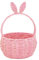 MagiDeal Cesta Tejida Cesta de Mano Decoración de Pascua Cesta de Almacenamiento Trenzada Tejida a Mano con asa Cesta de Pascua para niñas de Bodas de Dulces, Rosa