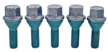 Suspenix Aluminum Wheel Lug Bolts and Nuts (5 Packs) - Compatible with Jeep Cherokee (2014-2021), Compass (2018-2021), Dart (2012-2016), 200 (2015-2017)