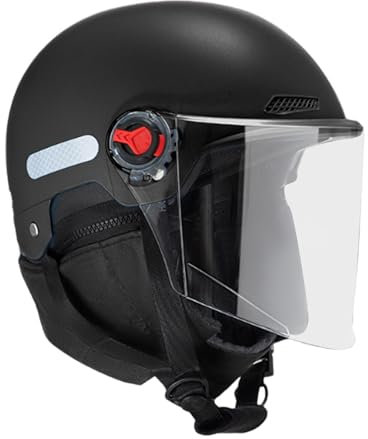 Biniveil motorcykelhjälm för hela ansiktet, vindtäta hjälmar – snowboardhjälm män, snösporthjälmar, varm cykelhjälm, avtagbart öronskydd, högupplösta linser för skidåkning, snowboard