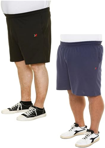 Maxfort Bermuda Uomo Taglie Forti, Pantaloncini in Cotone, Fino Taglia 14XL (IT, Testo, 6XL, Regular, Regular, Blu)