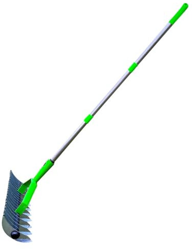 Reapyyt Stråkror, Gräsmattorkratta, Ogräsrakor, Multipurpose Gräsmatta Rengöring Rynkor för Dött Gräs, med Handtag