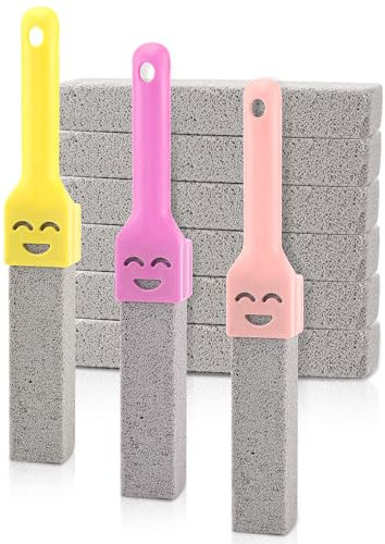 Luziyun 9 Pezzi Pietra Pomice Detergente WC, Pietra di Pulizia con 3 Manici, Pumice Stone, Pietra Pomice Spazzole per Pulizia per WC, Bagno, Cucina, Lavandino