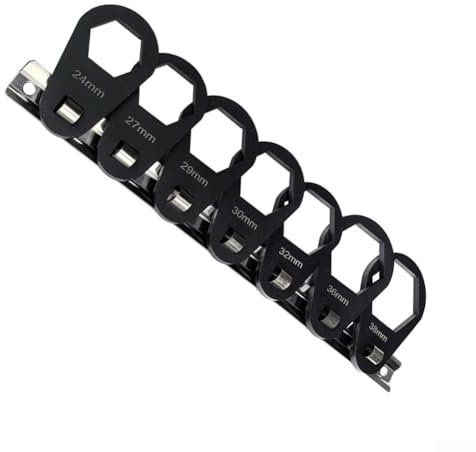 Aprilsunnyzone Lot de 7 clés compactes pour filtre à huile avec douilles de tailles multiples pour l'entretien de la voiture