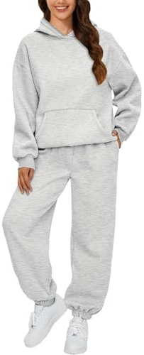 QJIRZB Tuta da Ginnastica Set Completo da Donna UK 2 Pezzi Set Coordinati Abbigliamento Felpa e Pantaloni da Jogging Set da Ginnastica Abbigliamento Sportivo da Donna Y2k Abbigliamento da Salotto