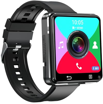 DD988 4G LTE GPS Full Network Android 11.0 Standalone Smartwatch 32GB 2.64 Inch HD Large Screen 500W Dual Camera Google Play SIM Card Smart Watch for Men(Black)