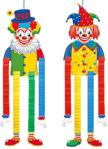 GWAWG 2 ghirlande di stelle filanti per carnevale, decorazione per carnevale, decorazione di carnevale e circo