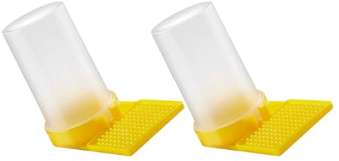 Veemoon 2 Stück Bienentränken aus Schlagfestem Pp Kippsicherer Bienenfutterspender für Bienenstockeingang Langlebiger Imker Wasserspender für Garten und Imkerei